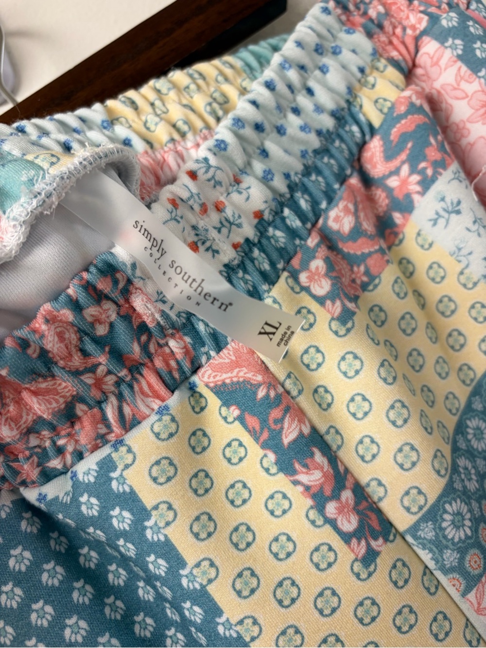 Simply Southern Sloan Quilt Patchwork Wide Leg Pajama Pants Size Extra Large - Picture 3 of 5